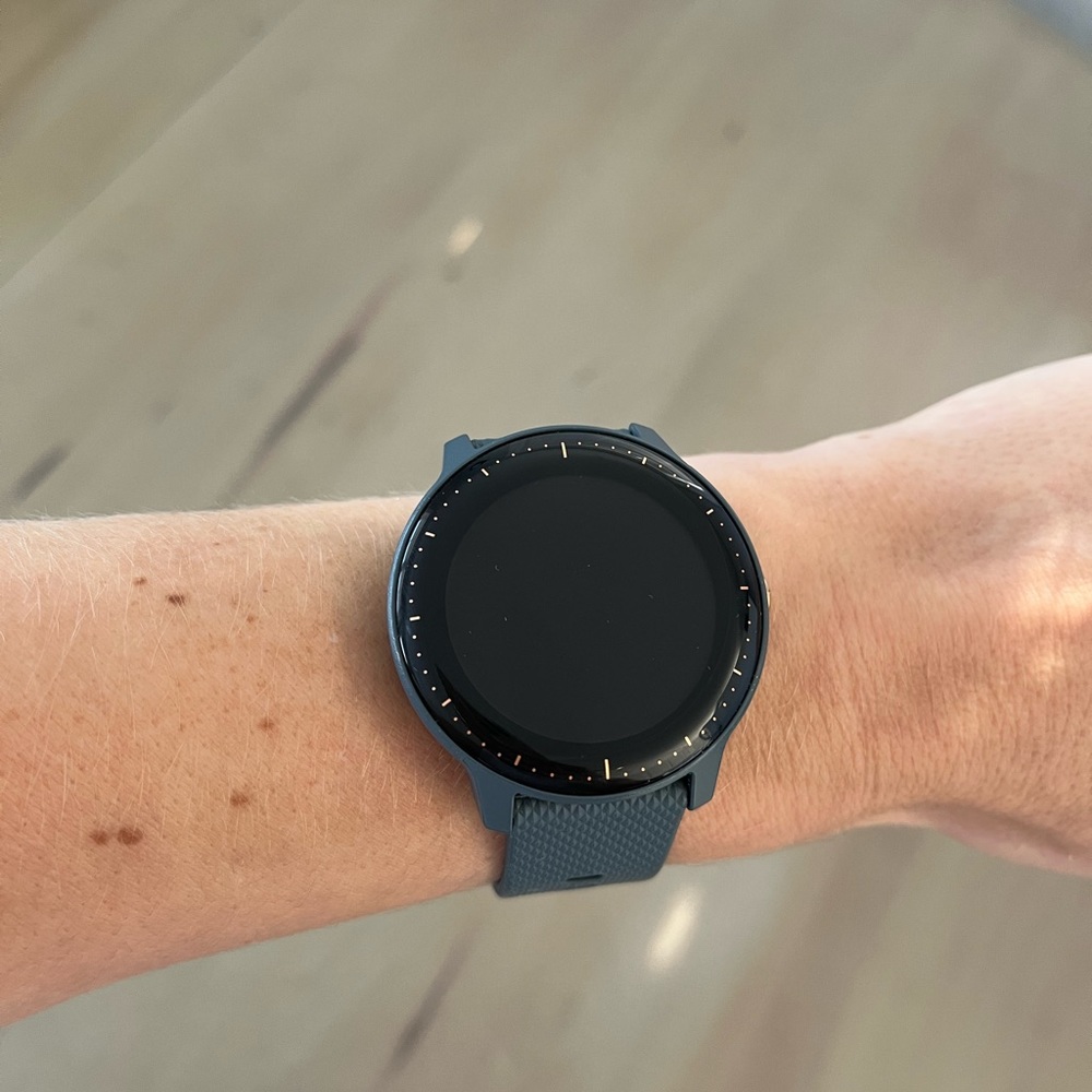Garmin Vivoactive 3 Music with GPS - Granite Blue with Rose Gold Hardware